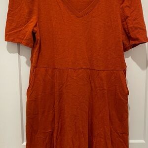 TORRID Rust Orange V-Neck Dress